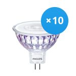 Multipack 10x Philips Corepro LED Spot GU5.3 MR16 7W 660lm 36D - 840 Blanc Froid | Équivalent 50W