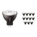 Multipack 12x Philips Master LED Spot GU4 MR11 3.5W 200lm 24D - 827 Blanc Très Chaud | Équivalent 20W