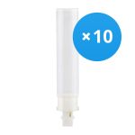 Multipack 10x Ledvance Dulux-D LED 9W - 830 Blanc Chaud | 2-Pins - Équivalent 26W