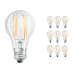 Multipack 10x Ledvance Classic LED E27 Poire Filament Claire 7.5W 1055lm - 827 Blanc Très Chaud | Dimmable - Équivalent 75W