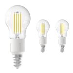 Multipack 3x Calex Smart Tuya Wifi E14 Boule 4.5W 450lm - 818-830 Variable Blanc | Dimmable - Équivalent 40W 