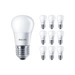 Multipack 10x Philips Corepro LED Lustre E27 Boule Dépolie 5W 470lm - 827 Blanc Très Chaud | Équivalent 40W