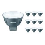 Multipack 10x Philips Master LED Spot GU5.3 MR16 7.5W 621lm 36D - 930 Blanc Chaud | Meilleur rendu des couleurs - Dimmable - Équivalent 50W