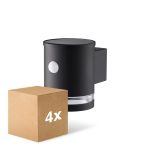 Multipack 4x D'Lite Applique Murale Solis Solar Noir Up & Down - 830 Blanc Chaud | IP54 - Détecteur De Mouvement