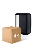 Multipack 4x D'Lite Applique Murale Arlo Noir | IP44 - Convient pour 1x E27