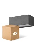 Multipack 4x D'Lite Applique Murale Bello Noir Up & Down 12W 850lm - 830 Blanc Chaud| IP54
