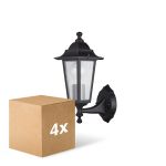 Multipack 4x D'Lite Applique Murale Helora Noir | IP44 - Convient pour 1x E27