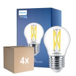 Multipack 4x Philips MASTER LED Lustre E27 Boule Filament Claire 2.5W 340lm - 922-927 Dim To Warm | Meilleur Rendu Des Couleurs - Dimmable - Équivalent 25W