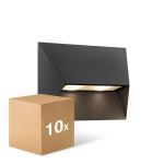 Multipack 10x Nordlux Pontio Applique Murale Aluminium Noir | IP54 - Convient pour 2x GU10