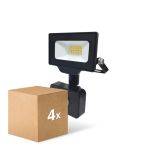 Multipack 4x Noxion Projecteur LED Beamy G3 10W 1100lm 100D - 840 Blanc Froid | IP44 - Détecteur de Mouvement et de Lumière - Symétrique