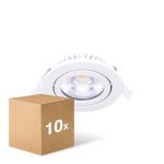 Multipack 10x Noxion LED Inclinable Slim Spot Blanc Rond 6W 520lm 60D - 927 Blanc Très Chaud | 85mm - IP54 - Dimmable - Meilleur Rendu Des Couleurs