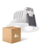 Multipack 4x Ledvance Spot LED Adjust Aluminium Blanc 8W 720lm 36D - 940 Blanc Froid | Diamètre 68mm - IP20 - Meilleur rendu des couleurs - Dimmable
