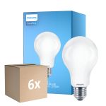 Multipack 6x Philips Corepro LED Ampoule E27 Poire Dépolie 17.5W 2452lm - 827 Blanc Très Chaud | Équivalent 150W