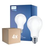 Multipack 4x Philips Classic LED Ampoule E27 Poire Dépolie 17.5W 2452lm - 827 Blanc Très Chaud | Équivalent 150W