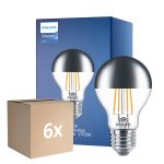 Multipack 6x Philips MASTER Value LED Ampoule E27 Poire Miroir 7.2W 650lm – 827 Blanc Très Chaud | Meilleur rendu des couleurs - Dimmable - Équivalent 60W
