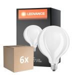 Multipack 6x Ledvance Classic LED E27 Globe Filament Dépolie 7.5W 1055lm - 827 Blanc Très Chaud | Dimmable - Équivalent 75W