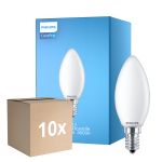 Multipack 10x Philips Corepro LED Bougie E14 Dépolie 6.5W 806lm - 840 Blanc Froid | Équivalent 60W