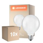 Multipack 10x Ledvance Classic LED E27 Globe Filament Dépolie 3.8W 806lm - 827 Blanc Très Chaud | Équivalent 60W