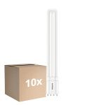 Multipack 10x Philips CorePro PL-L LED Ampoule EM/Mains 12W - 840 Blanc Froid | 4-Pins - Équivalent 24W