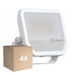 Multipack 4x Ledvance Projecteur LED Aluminium Blanc 41W 5500lm 100D - 830 Blanc Chaud | IP66 - Symétrique