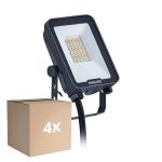 Multipack 4x Philips Projecteur LED Ledinaire BVP167 10W 1200lm 110D - 830-840-865 CCT | IP65 - Symétrique