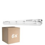 Multipack 6x Ledvance Réglette LED Étanche Imperméable 32W 4400lm - 865 Lumière Du Jour | 120cm 