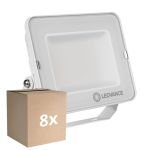 Multipack 8x Ledvance Projecteur LED Compact Blanc 50W 4500lm 100D - 830 Blanc Chaud | IP65 - Symétrique 
