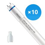 Multipack 10x Philips Tube LED T8 MASTER (EM/Direct 230V) High Output 18.2W 2900lm - 830 Blanc Chaud | 150cm - Équivalent 58W
