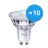 Multipack 10x Philips Corepro LED Spot GU10 PAR16 4.6W 355lm 36D - 827 Blanc Très Chaud | Équivalent 50W