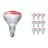 Multipack 10x Philips BR125 IR 250W E27 230-250V Rouge