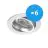 Multipack 6x Noxion Encastré Spot Vision MR16 inclinable Aluminium | Diamètre 69mm - GU10 Culot