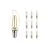 Multipack 10x Noxion Lucent LED E14 Bougie Filament Claire 2.5W 250lm - 827 Blanc Très Chaud | Dimmable - Équivalent 25W