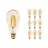 Multipack 10x Noxion Lucent LED E27 Edison Filament Ambre 7.2W 630lm -  822 Blanc Très Chaud | Dimmable - Équivalent 50W