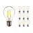 Multipack 10x Noxion Lucent LED E27 Poire Filament Claire 4.5W 470lm - 840 Blanc Froid | Équivalent 40W