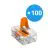 Multipack 100x Wago 221-412 Bornier à vis Connecteur| 2 Câble Connexion