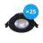 Multipack 25x Noxion LED Inclinable Slim Spot Noir Rond 6W 550lm 60D - 927 Blanc Très Chaud | 85mm - IP54 - Dimmable - Meilleur Rendu Des Couleurs