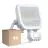 Multipack 4x Ledvance Projecteur LED Aluminium Blanc 17W 2200lm 100D - 830 Blanc Chaud | IP65 - Détecteur De Mouvement Et De Lumière - Symétrique