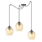 Emibig Suspension Luminaire Level Acier Noir | Convient pour 3x E27 - Max 15W