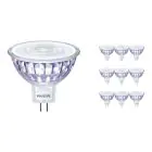 Multipack 10x Philips Corepro LED Spot GU5.3 MR16 7W 621lm 36D - 830 Blanc Chaud | Équivalent 50W