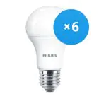 Multipack 6x Philips MASTER Value LED Ampoule E27 Poire Dépolie 7.8W 1055lm - 927 Blanc Très Chaud | Meilleur rendu des couleurs - Dimmable - Équivalent 75W