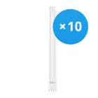 Multipack 10x Ledvance Dulux-L LED 18W - 830 Blanc Chaud | 4-Pins - Équivalent 36W