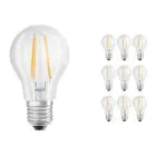 Multipack 10x Ledvance Classic LED E27 Poire Filament Claire 4.2W 470lm - 927 Blanc Très Chaud | Meilleur rendu des couleurs - Dimmable - Équivalent 40W