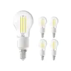 Multipack 5x Calex Smart Tuya Wifi E14 Boule 4.5W 450lm - 818-830 Variable Blanc | Dimmable - Équivalent 40W 