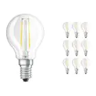 Multipack 10x Ledvance Classic LED E14 Poire Filament Claire 2.5W 250lm - 827 Blanc Très Chaud | Équivalent 25W
