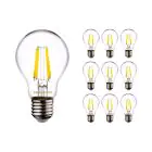 Multipack 10x Noxion Lucent LED E27 Poire Filament Claire 7W 806lm - 822-827 Dim To Warm | Dimmable - Équivalent 60W