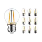 Multipack 10x Noxion Lucent Lustre LED E27 Boule Filament Claire 2.5W 250lm - 827 Blanc Très Chaud - Équivalent 25W