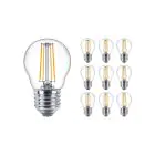 Multipack 10x Philips Master Value LED Lustre E27 Boule Filament Claire 3.4W 470lm - 927 Blanc Très Chaud | Meilleur rendu des couleurs - Dimmable - Équivalent 40W