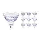 Multipack 10x Philips Master Value LED Spot GU5.3 MR16 5.8W 450lm 60D - 927 Blanc Très Chaud | Meilleur rendu des couleurs - Dimmable - Équivalent 35W