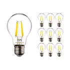 Multipack 10x Noxion Lucent LED E27 Poire Filament Claire 8.5W 1055lm - 827 Blanc Très Chaud | Dimmable - Équivalent 75W