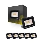 Multipack 6x Bright Choice Projecteur LED 20W 2000lm 100D - 830 Blanc Chaud | IP66 - Symétrique